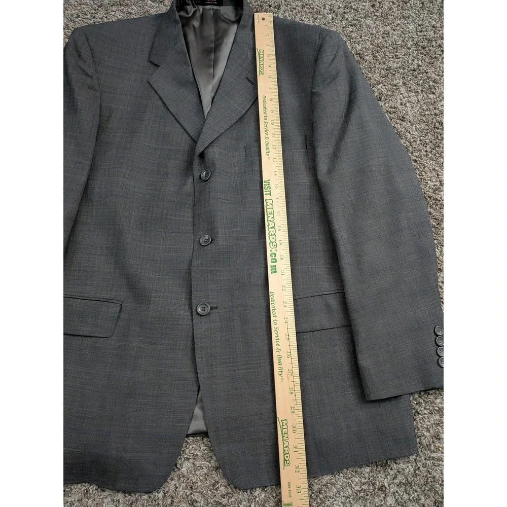 Givara‎ Italy Super 150s Wool Suit 2pc, Gray, 44 Jacket, 35 Pants, 28